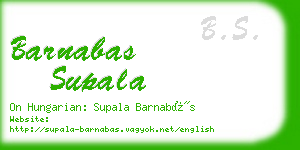 barnabas supala business card